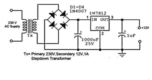 পাওয়ার সাপ্লাইয়ের সার্কিট ডায়াগ্রাম ও কার্যপ্রণালী বর্ণনা