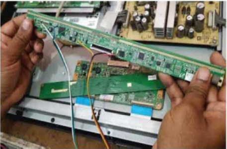 ব্যবহারিক ৪ঃ এলইডি টিভির টিকন বোর্ড (LED TV এর T-con Board) এর ত্রুটি নির্ণয় ও মেরামত করণ