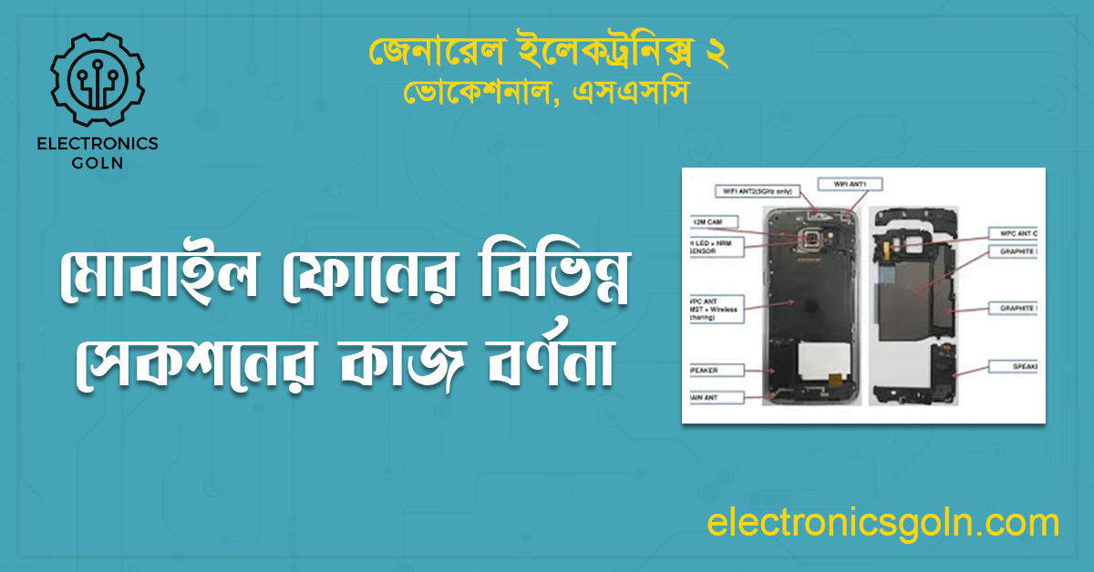 মোবাইল ফোনের বিভিন্ন সেকশনের কাজ বর্ণনা